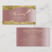 Rose Gold Glam Notary Loan Signing Agent Visitenkarte (Vorne/Hinten)