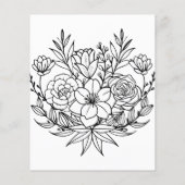 Rose Gold Glam Party Menü (Rückseite)