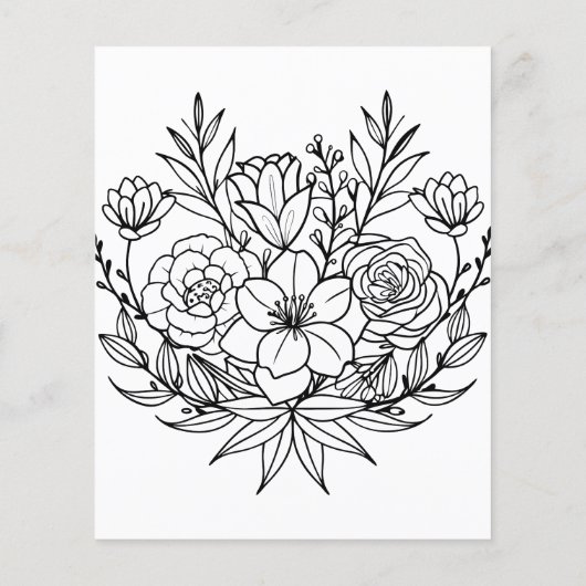 Rose Gold Glam Party Menü (Rückseite)