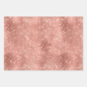 Rose Gold Glam Sparkle Wedding Geschenkpapier Set (Vorderseite)