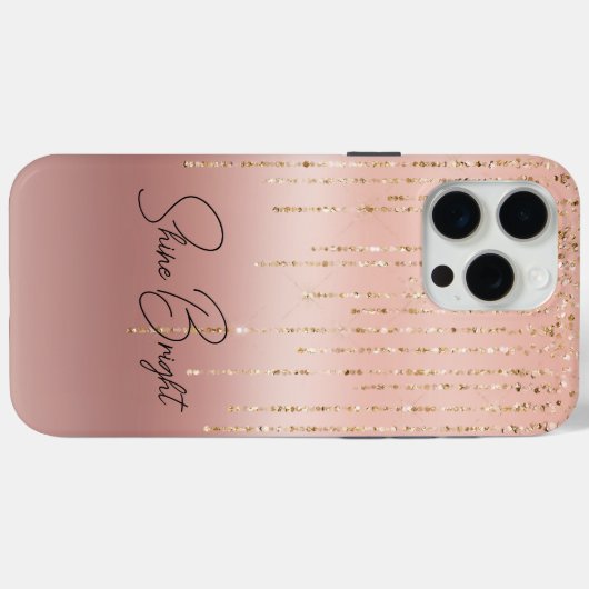 Rose Gold Glam Strings Case-Mate iPhone Hülle (Rückseite (Horizontal))