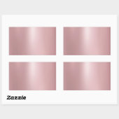 Rose Gold Glamour Leere Elegante Moderne Vorlage Rechteckiger Aufkleber (Blatt)