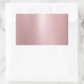 Rose Gold Glamour Leere Elegante Moderne Vorlage Rechteckiger Aufkleber (Tasche)