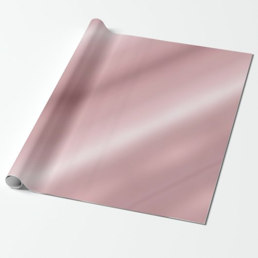 Rose Gold Glamour Moderner Metallischer Look Elega Geschenkpapier (Ungerollt)