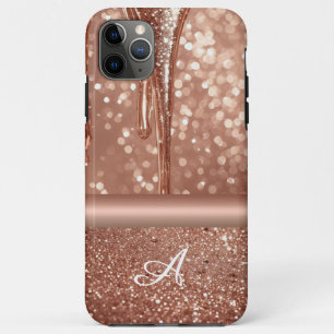 Rose Gold Glanz Fluss Custom Name Glitter Tropf Case-Mate iPhone Hülle