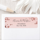 Rose Gold glänzende Sterne Kupfer ombre Rücksendea (Insitu)