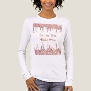 Rose Gold Glänzende Tropfen Ihr Text Tri-Blend-Shi Tri-Blend Shirt