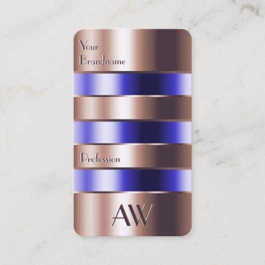 Rose Gold Glass Optics Blue Fluids Imitate 3D Buch Visitenkarte (Vorderseite)