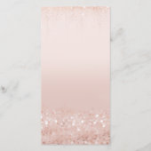 Rose Gold Glitter 40. Geburtstag Mobile Einladung (Rückseite)