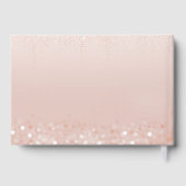 Rose Gold Glitter 70. Geburtstagsfeier Gästebuch (Rückseite)