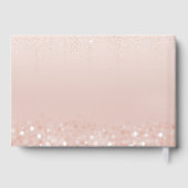 Rose Gold Glitter 90. Geburtstagsfeier Gästebuch (Rückseite)