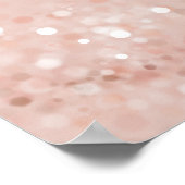 Rose Gold Glitter 90. Geburtstagsfeier Poster (Ecke)