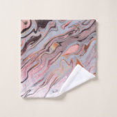 Rose Gold Glitter and Marble Badhandtuch Set (Waschlappen)