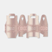 Rose Gold Glitter Benutzerdefinierter Text Ihr Nam Geschenkschachtel (Ungefaltet)