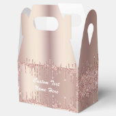 Rose Gold Glitter Benutzerdefinierter Text Ihr Nam Geschenkschachtel (Geöffnet)