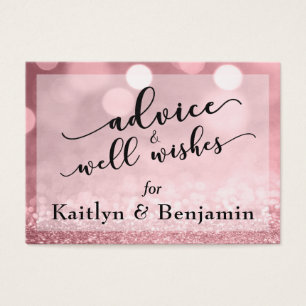 Rose Gold Glitter Bokeh Ratschläge & gute Wünsche