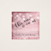 Rose Gold Glitter Bokeh & Typography Drink Tickets (Vorderseite)