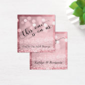 Rose Gold Glitter Bokeh & Typography Drink Tickets (Schreibtisch)