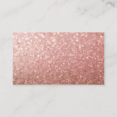 Rose Gold Glitter Classy Cleaning Services Visitenkarte (Rückseite)