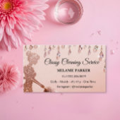 Rose Gold Glitter Classy Cleaning Services Visitenkarte
