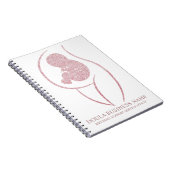 Rose Gold Glitter Doula & Birth Coach Journal Notizblock (Rechte Seite)