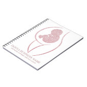 Rose Gold Glitter Doula & Birth Coach Journal Notizblock (Linke Seite)