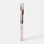 Rose Gold Glitter Drip – Glam Metallic iPhone 16 Hülle (Rechte Seite)