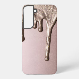 Rose Gold Glitter Drip – Glam Metallic Samsung Galaxy Hülle