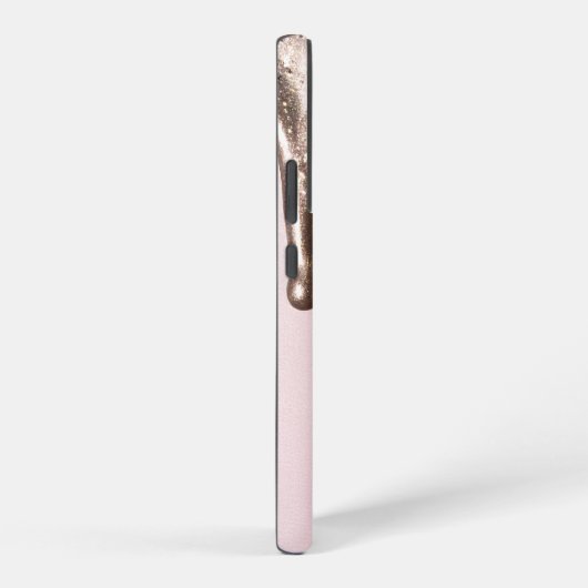 Rose Gold Glitter Drip – Glam Metallic Samsung Galaxy Hülle (Rechte Seite)