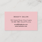 Rose Gold Glitter Drip Lips Makeup Artist Salon Visitenkarte (Rückseite)