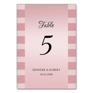 Rose Gold Glitter Elegantes Skript Template Modern Tischnummer