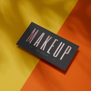 Rose Gold Glitter Makeup Artistin Visitenkarte