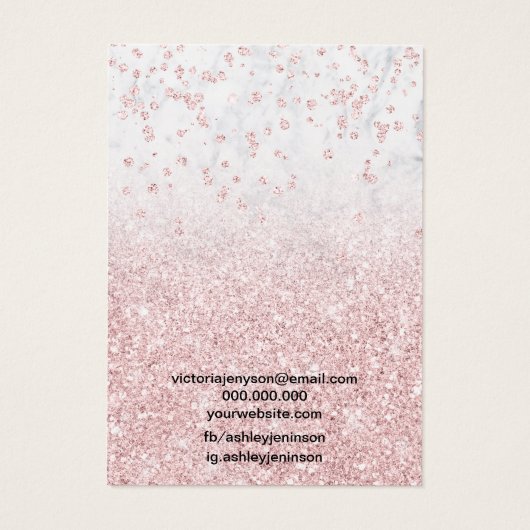 Rose Gold Glitter Marschic Necklace Display (Rückseite)