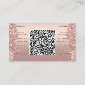 Rose Gold Glitter QR Code Visitenkarten Beispiel Visitenkarte (Vorderseite)
