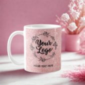Rose Gold Glitter QR Code Website Marketing Kaffeetasse