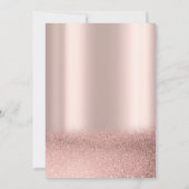  Rose Gold Glitter Roses Crown 65th Birthday Party Einladung (Rückseite)