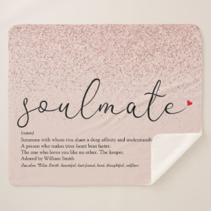 Rose Gold Glitter Soulmate Definition Love Herz S Sherpadecke