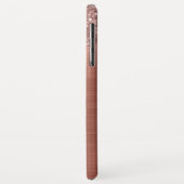 Rose Gold Glitter Sparkle Eyelashes Monogram Name Case-Mate iPhone Hülle (Hinten/Links)