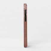 Rose Gold Glitter Sparkle Eyelashes Monogram Name Case-Mate iPhone Hülle (Hinten/Links)