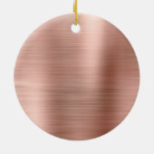 Rose Gold Glitter Sparkle Eyelashes Monogram Name Keramik Ornament (Hinten)