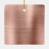 Rose Gold Glitter Sparkle Eyelashes Monogram Name Keramikornament (Rückseite)