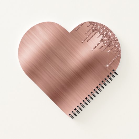 Rose Gold Glitter Sparkle Eyelashes Monogram Name Notizblock (Rückseite)