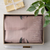 Rose Gold Glitter Sparkle Eyelashes Monogram Name Seidenpapier (Geschenk)