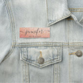 Rose Gold Glitterie moderne Mode Namensschild (Beispiel)