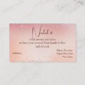 Rose Gold Glitterie Visitenkarte (Rückseite)