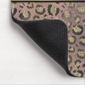 Rose Gold Glittery Leopard Mousepad (Ecke)