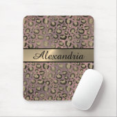 Rose Gold Glittery Leopard Mousepad (Mit Mouse)