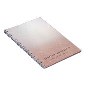 Rose gold glittery ombre modern notizblock (Rechte Seite)