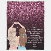 Rose Gold Glittery Sparkle Girls - Kundenspezifisc Fleecedecke (Vorderseite)
