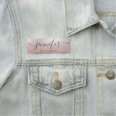 Rose gold glittery trendy Skript moderne Namenssch Namensschild (Beispiel)